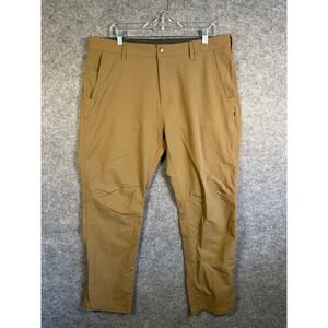 Alpine Design Mens Modern Fit Stretch Hiking Pants Brown 38x30 Articulated Knee